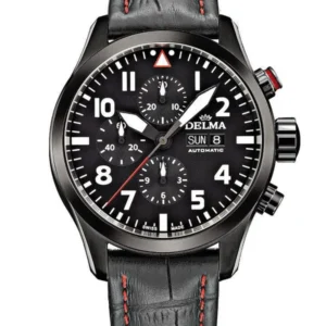 DELMA Commander Chronograph Black DLC Ref. 44601.580.6.038 | Swiss Pilot Chronograph