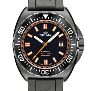 DELMA Shell Star Black Tag 500M DLC Automatic Diver Ref. 44501.670.6.031