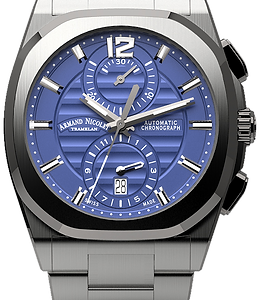 Armand Nicolet Chronograph Ref. A668AAA-BU-MA4670A Swiss Automatic Chronograph – 41 mm