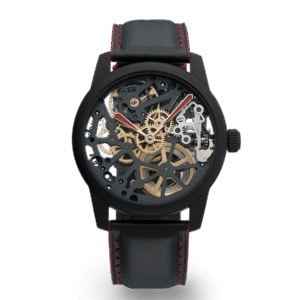 CLAUDE MEYLAN "LAC" HAND WIND SKELETON 42 MM WATCH - Black PVD