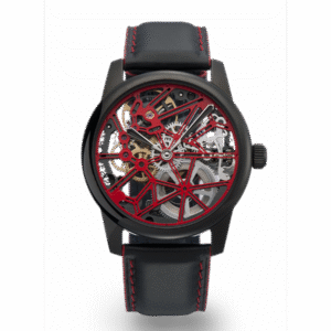 CLAUDE MEYLAN "LAC" HAND WIND SKELETON 42 MM WATCH - BLACK PVD