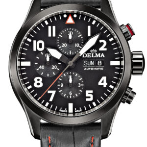 Delma Commander Black Pvd Automatic Pilot Chronograph