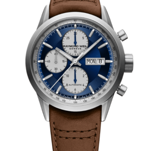 Raymond Weil Freelancer Men's Automatic Chronograph Brown Leather Watch, 42 mm
