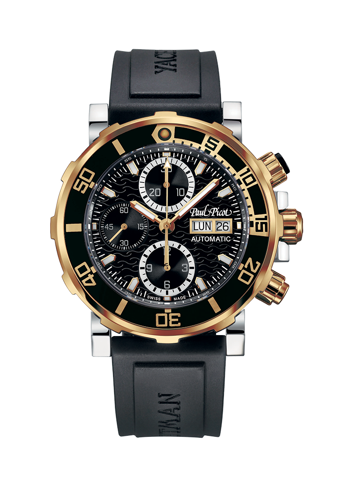 Paul Picot Yachtman Iii Pink Gold Steel Automatic Chronograph