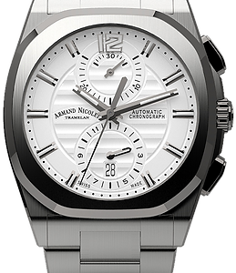 Armand Nicolet Chronograph Ref. A668AAA-AG-MA4670A Swiss Automatic Chronograph – 43 mm