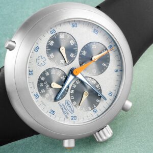 Ikepod Megapode “Wallpaper” Steel Chronometer NOS – A Rare Pre-2000 Marc Newson Design Artifact