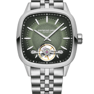 Raymond Weil Freelancer Calibre RW1212 Men's Automatic Green Steel Watch, 40 x 40 mm