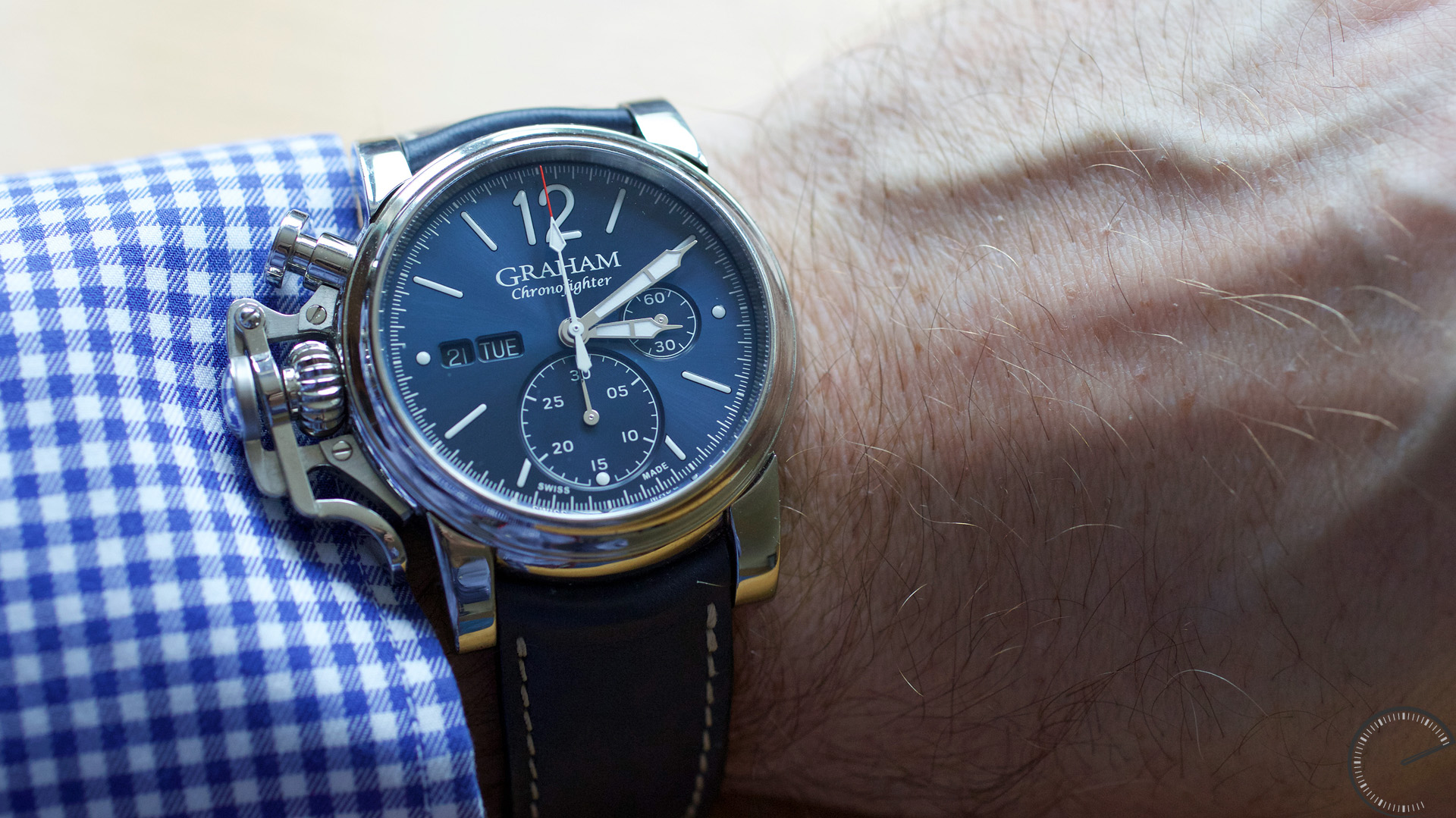 Graham Chronofighter Vintage Chronograph Blue - Image 5