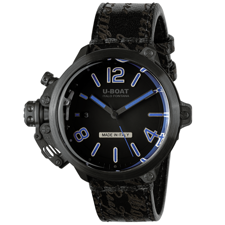 U-Boat Capsule 45mm PVD BK BL 8808 – Black PVD Steel Blue Dial Watch