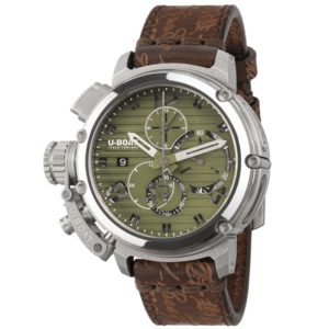 U-Boat Chimera Chrono 46mm 9591. Green dial, powerful chronograph function, deep 3D design and unmistakable presence.