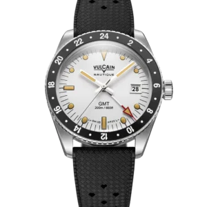 Vulcain Skindiver Nautique GMT White Dial – Swiss Automatic GMT Watch 38mm Vintage Style