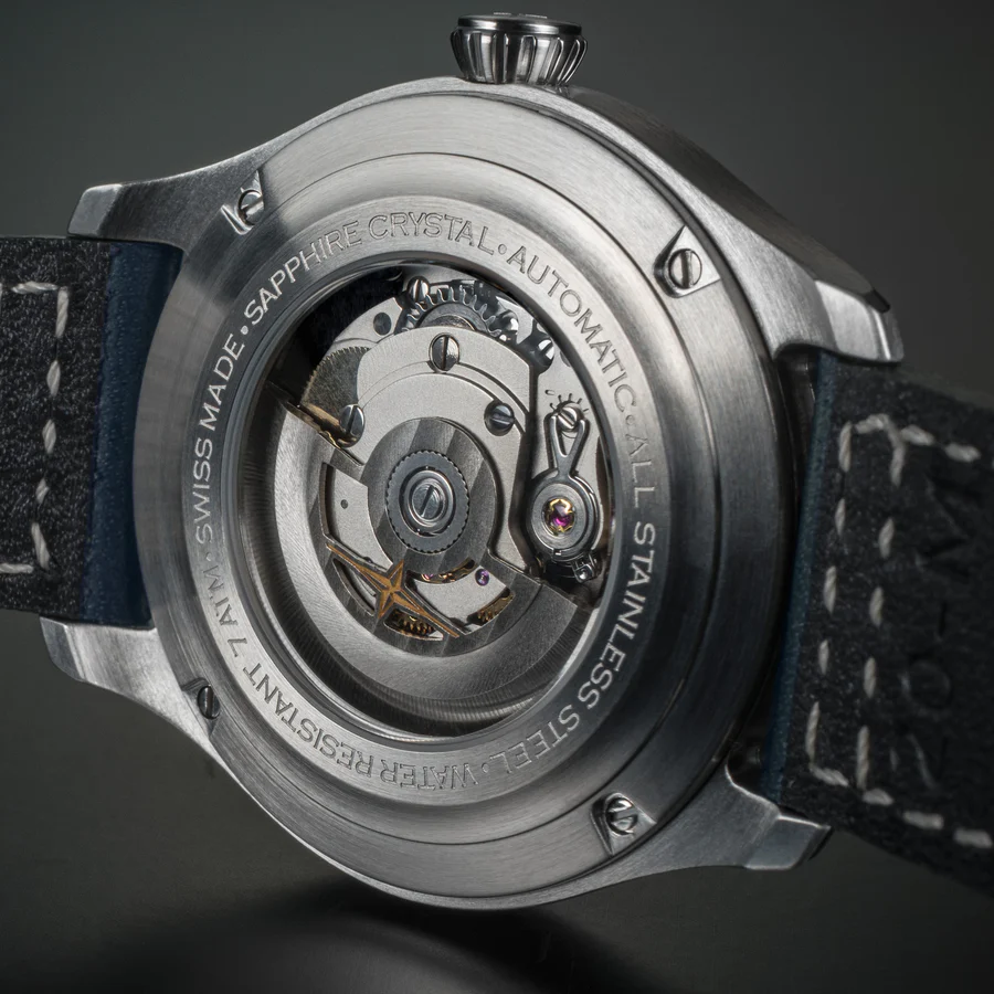 Davosa Newton Pilot Automatic 161.530.45 Swiss Pilot Watch 42mm – Clear & Bold Design - Image 3