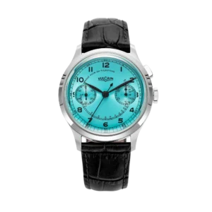 Vulcain Monopusher Heritage Chronograph Turquoise – Rare Manual Wind Swiss Watch
