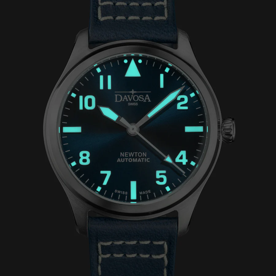 Davosa Newton Pilot Automatic 161.530.45 Swiss Pilot Watch 42mm – Clear & Bold Design - Image 7