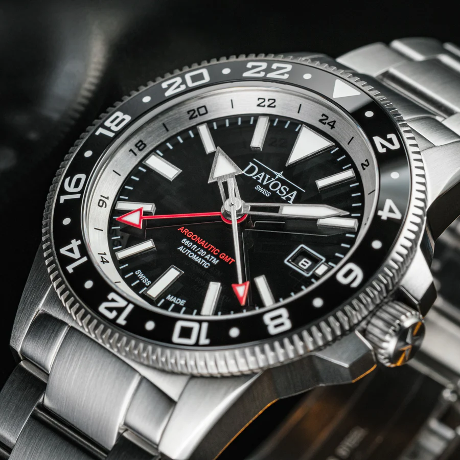 Davosa Argonautic World Traveller Ref. 161.542.50 – Swiss Automatic GMT Dive Watch 200m - Image 2