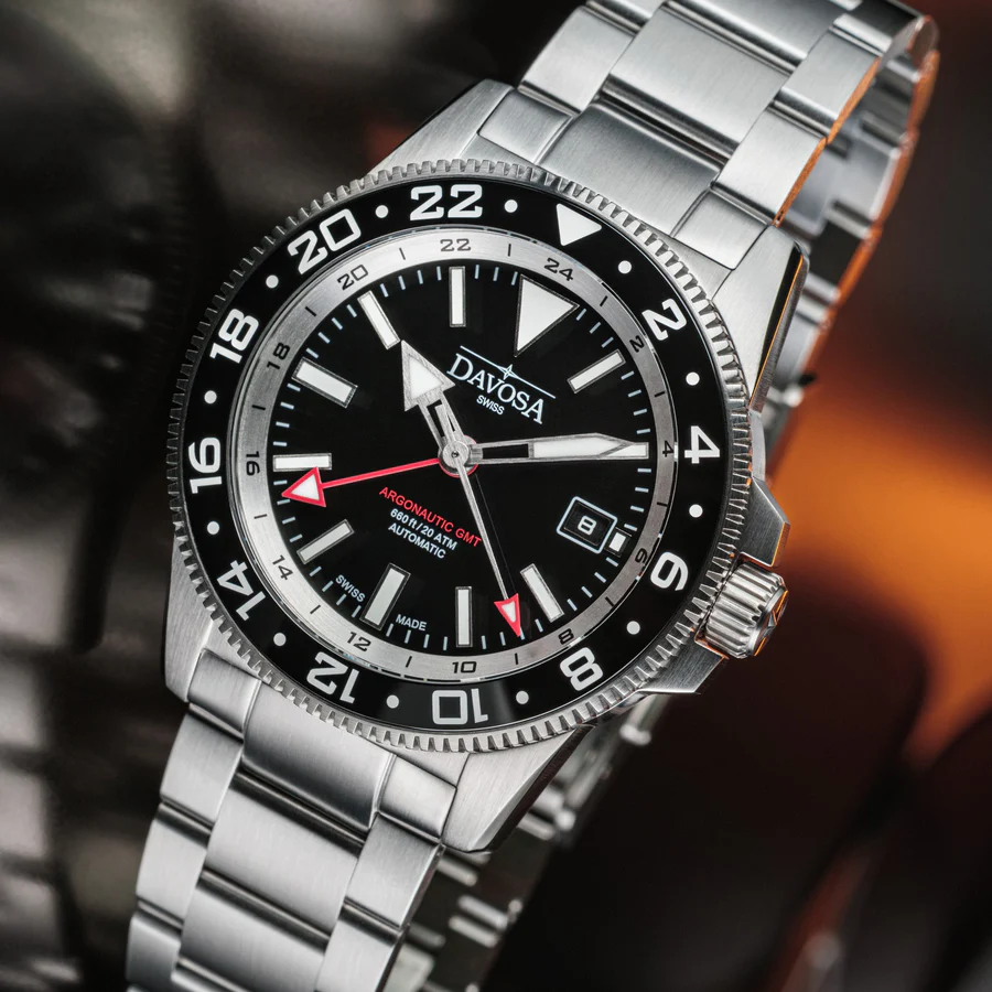 Davosa Argonautic World Traveller Ref. 161.542.50 – Swiss Automatic GMT Dive Watch 200m - Image 7