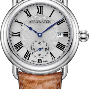 Aerowatch 1942 Small Second Automatic A 76983 AA02 – Guilloché Blue Hands Swiss Watch