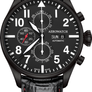 Aerowatch A 61989 NO09 Pilot Chronograph | Swiss Automatic Day-Date Watch