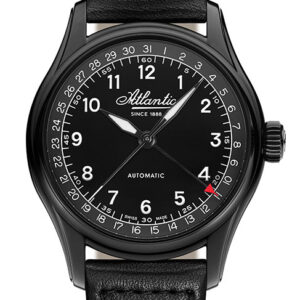 Atlantic Worldmaster Automatic Pointer Date Black PVD Ref. 52782.46.63 – Swiss Automatic Pointer Date