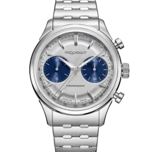 Pequignet Royale Paris Chronograph Manufacture Ref. 9120313 – Silver Dial & Blue Counters