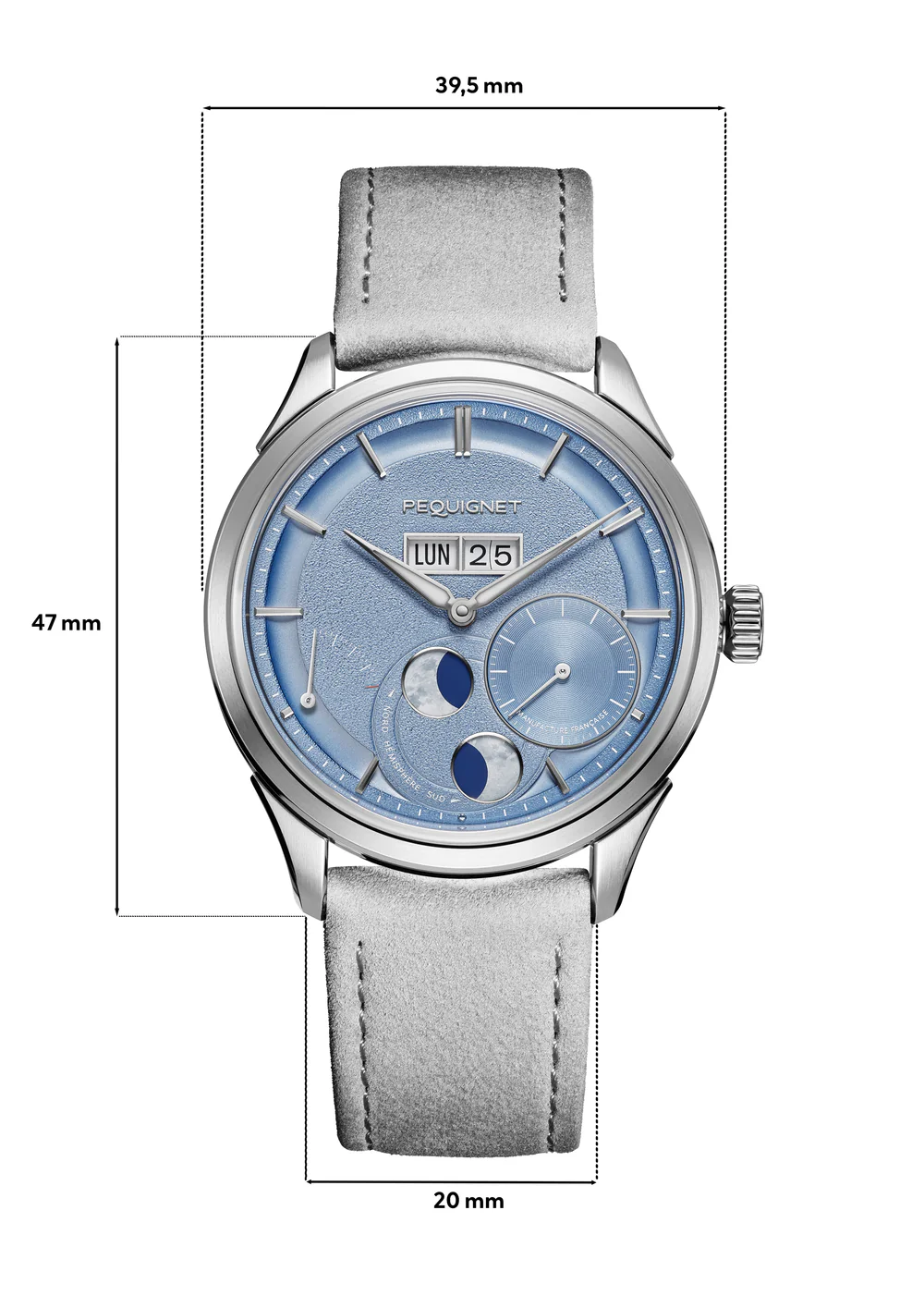 Pequignet Royale Paris 39.5 mm Ref. 9010413 – Grande Date & Moonphase Calibre Royal® Automatic Watch - Image 4