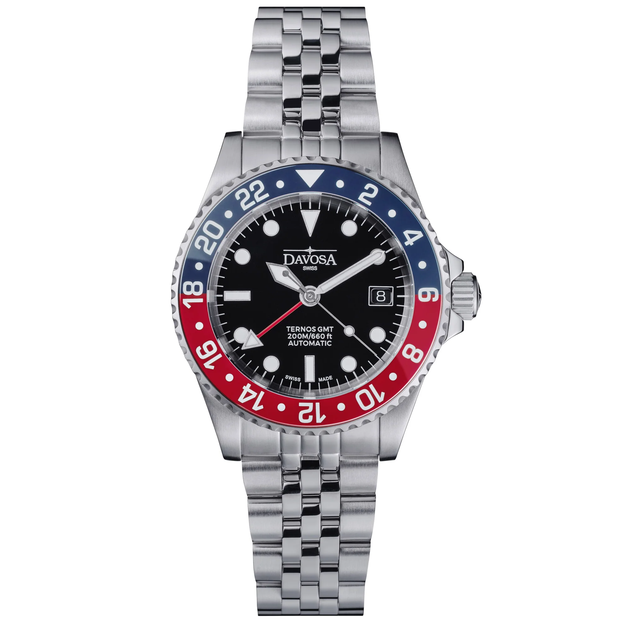 DAVOSA TERNOS GMT PEPSI REF. 161.563.06 – SWISS AUTOMATIC GMT WATCH 200M