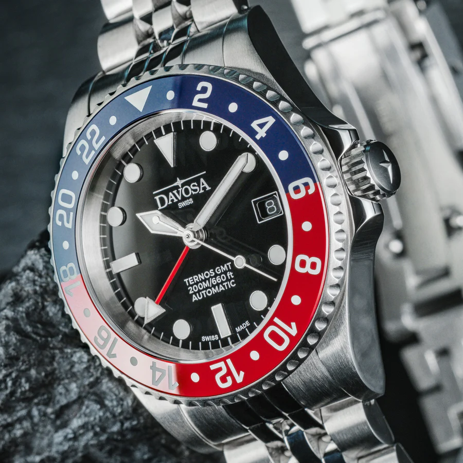 DAVOSA TERNOS GMT PEPSI REF. 161.563.06 – SWISS AUTOMATIC GMT WATCH 200M - Image 3