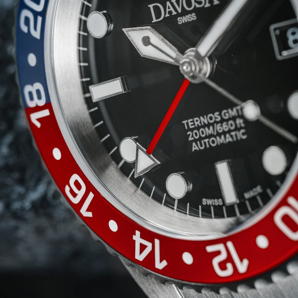 DAVOSA TERNOS GMT PEPSI REF. 161.563.06 – SWISS AUTOMATIC GMT WATCH 200M - Image 6