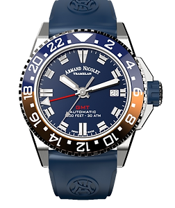 Armand Nicolet JS9 GMT Blue Ref. A487BGU-BU-GG2710U Swiss Automatic GMT Watch – 41 mm – 300 m