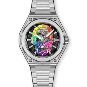 Bomberg EDGE Mosaic Skull Ref. B7742ASS.03-1.12 Swiss Made Automatic Skeleton Watch – 43.2 mm