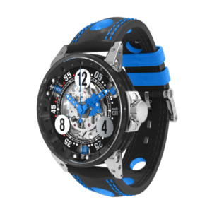 BRM V6-44-SA Medium Blue Skeleton – French Racing Automatic Watch