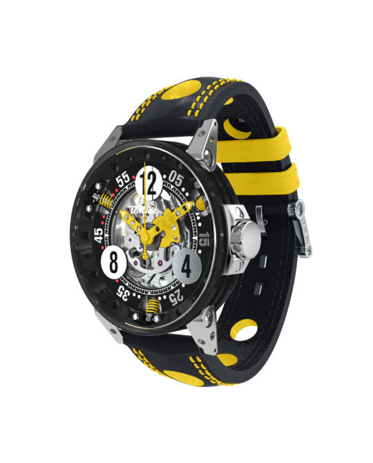 BRM V6-44-SA Yellow Skeleton Automatic – The Soul of Mechanical Watchmaking