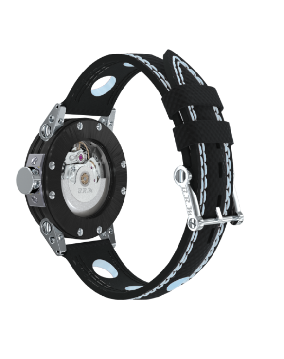 BRM V7-38 Black & Light Blue Automatic Racing Watch - Image 2