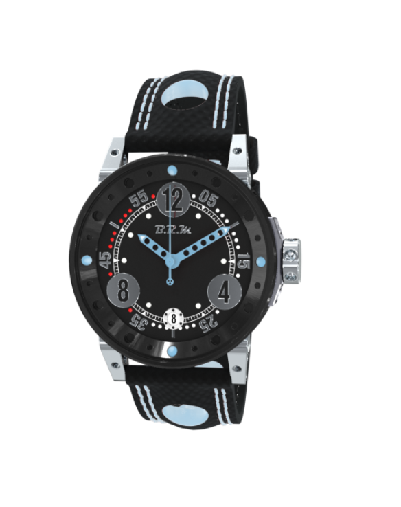 BRM V7-38 Black & Light Blue Automatic Racing Watch - Image 4