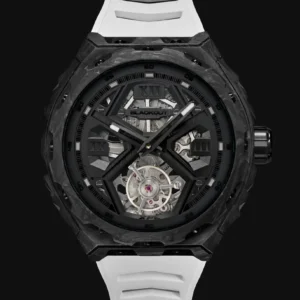 BLACKOUT XPE Tourbillon White Automatic Flying Tourbillon Carbon Watch – 42.5 mm