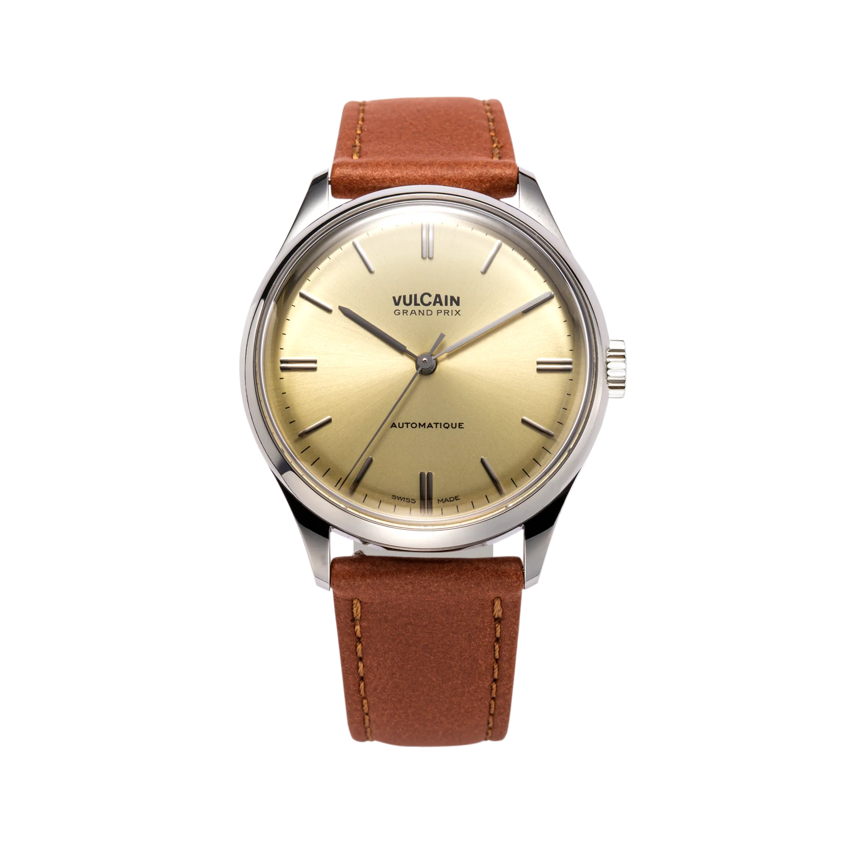 Vulcain Grand Prix Champagne Automatic Dress Watch 39 mm – Ref. 670171A70.BAC207