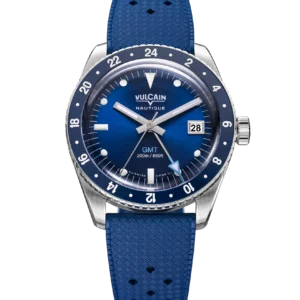 Vulcain Skindiver Nautique GMT Blue 38.3 mm – Swiss Automatic GMT Watch – Limited Edition – Ref. 680174B37.BAR254