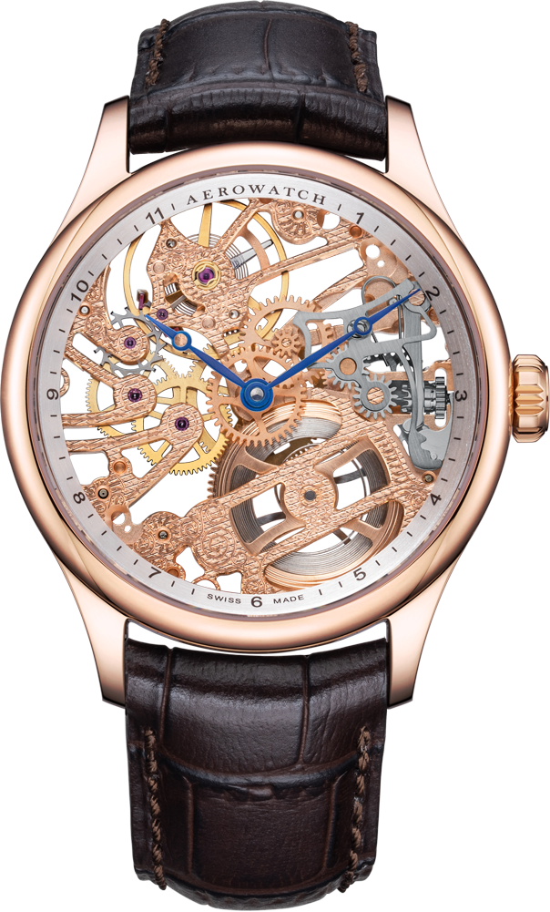 Aerowatch Renaissance A 50981 RO02 Classic Skeleton 43 mm – Fine Swiss Mechanical Watch