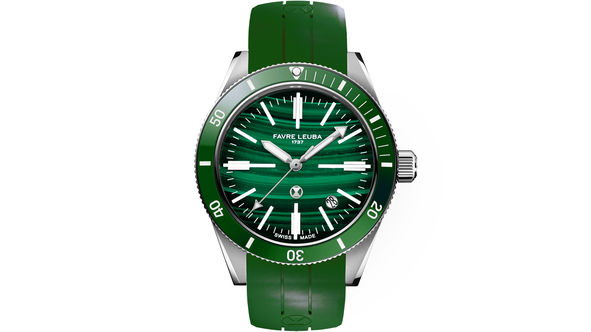 Favre Leuba Deep Raider Renaissance Malachite 00.20308.101.51.303 – 40 mm Automatic Diver 300 m