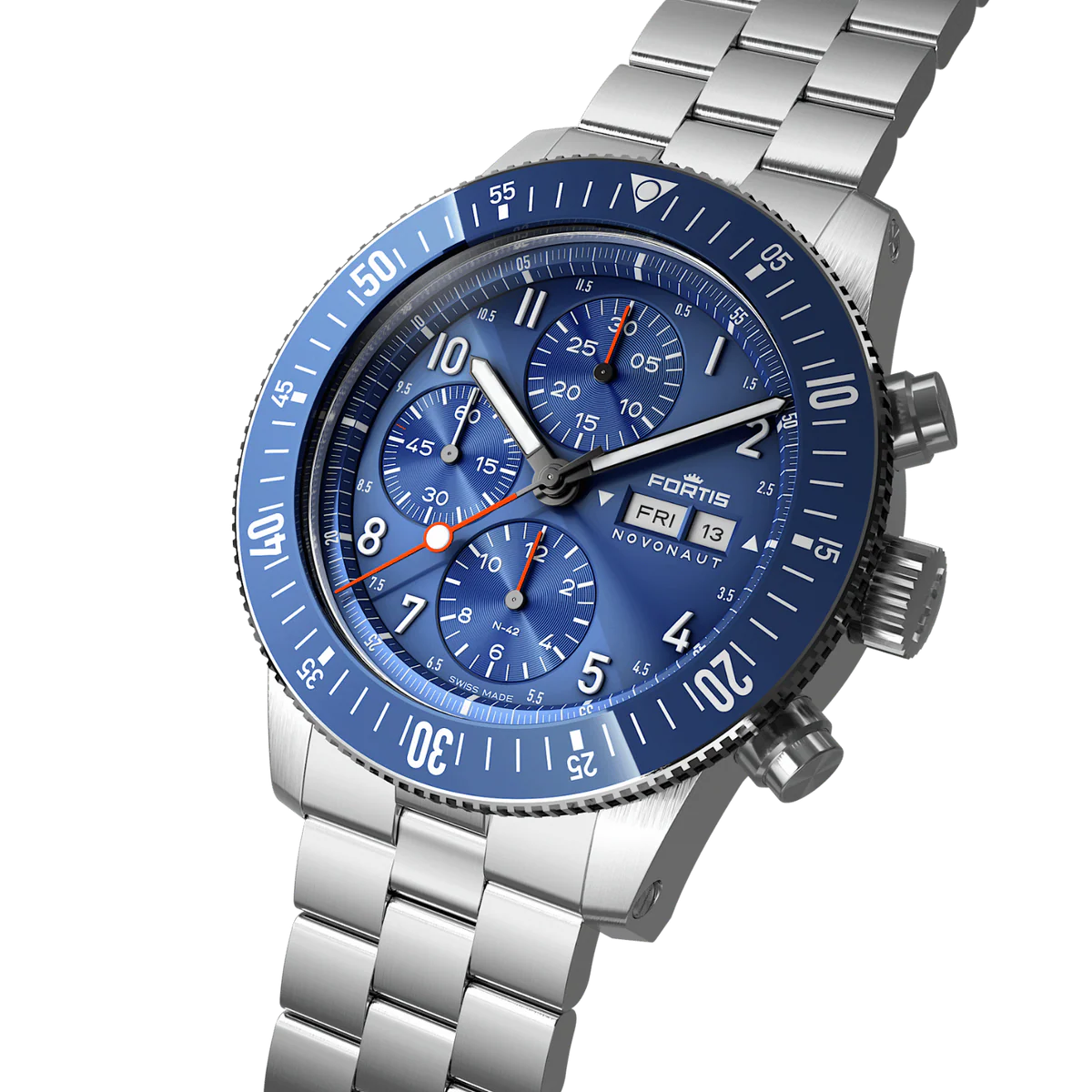 Fortis Novonaut N-42 Cobalt Blue 42 mm Ref. F2040012 - Image 3