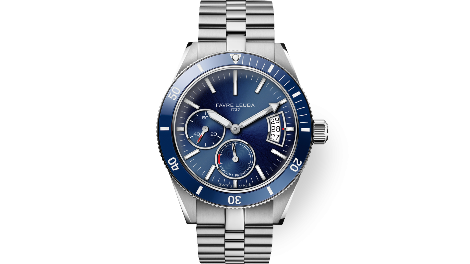 Favre Leuba Deep Raider Power Reserve Blue 40 mm Ref. 00.20310.109.02.200 – Swiss Automatic 300 m Diver