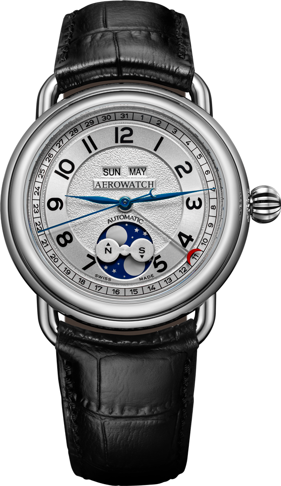 Aerowatch 1942 Complete Calendar 42 mm A 91108 AA01 – Swiss Automatic Watch