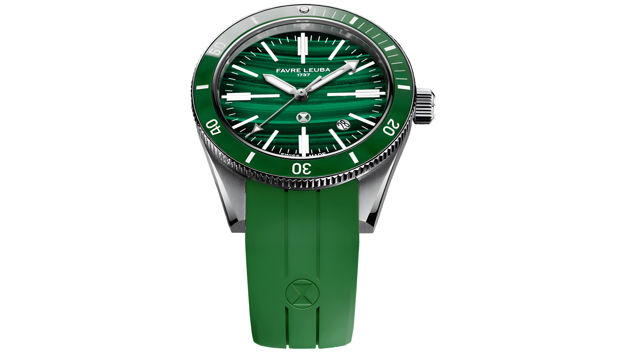 Favre Leuba Deep Raider Renaissance Malachite 00.20308.101.51.303 – 40 mm Automatic Diver 300 m - Image 5