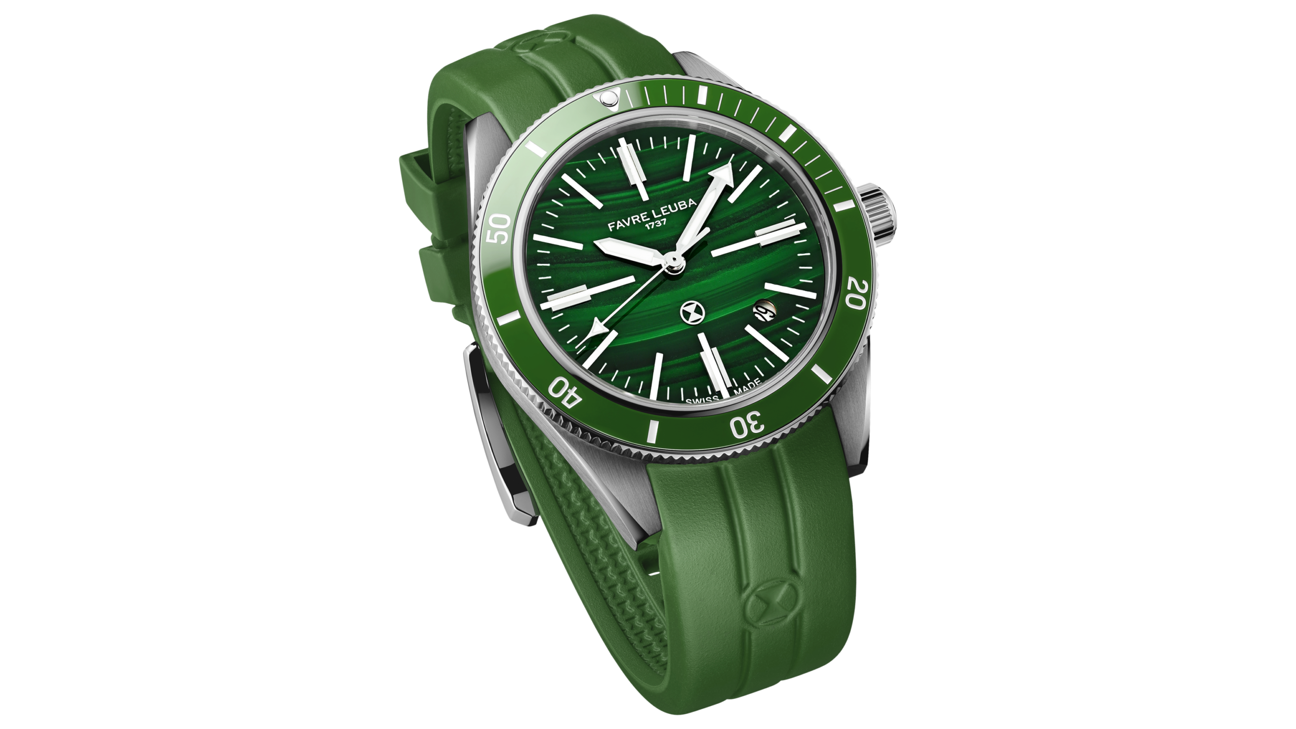 Favre Leuba Deep Raider Renaissance Malachite 00.20308.101.51.303 – 40 mm Automatic Diver 300 m - Image 6