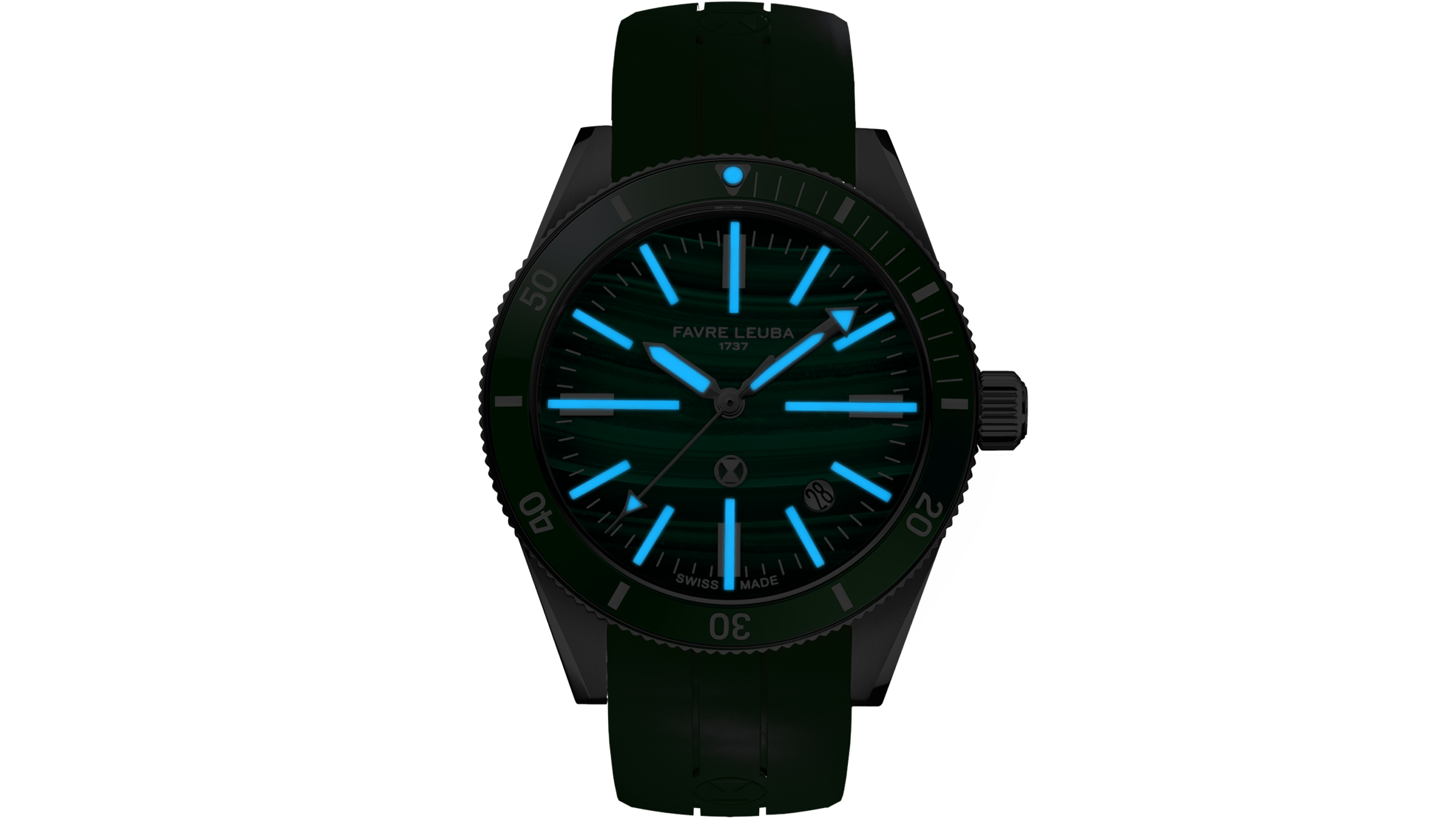 Favre Leuba Deep Raider Renaissance Malachite 00.20308.101.51.303 – 40 mm Automatic Diver 300 m - Image 9
