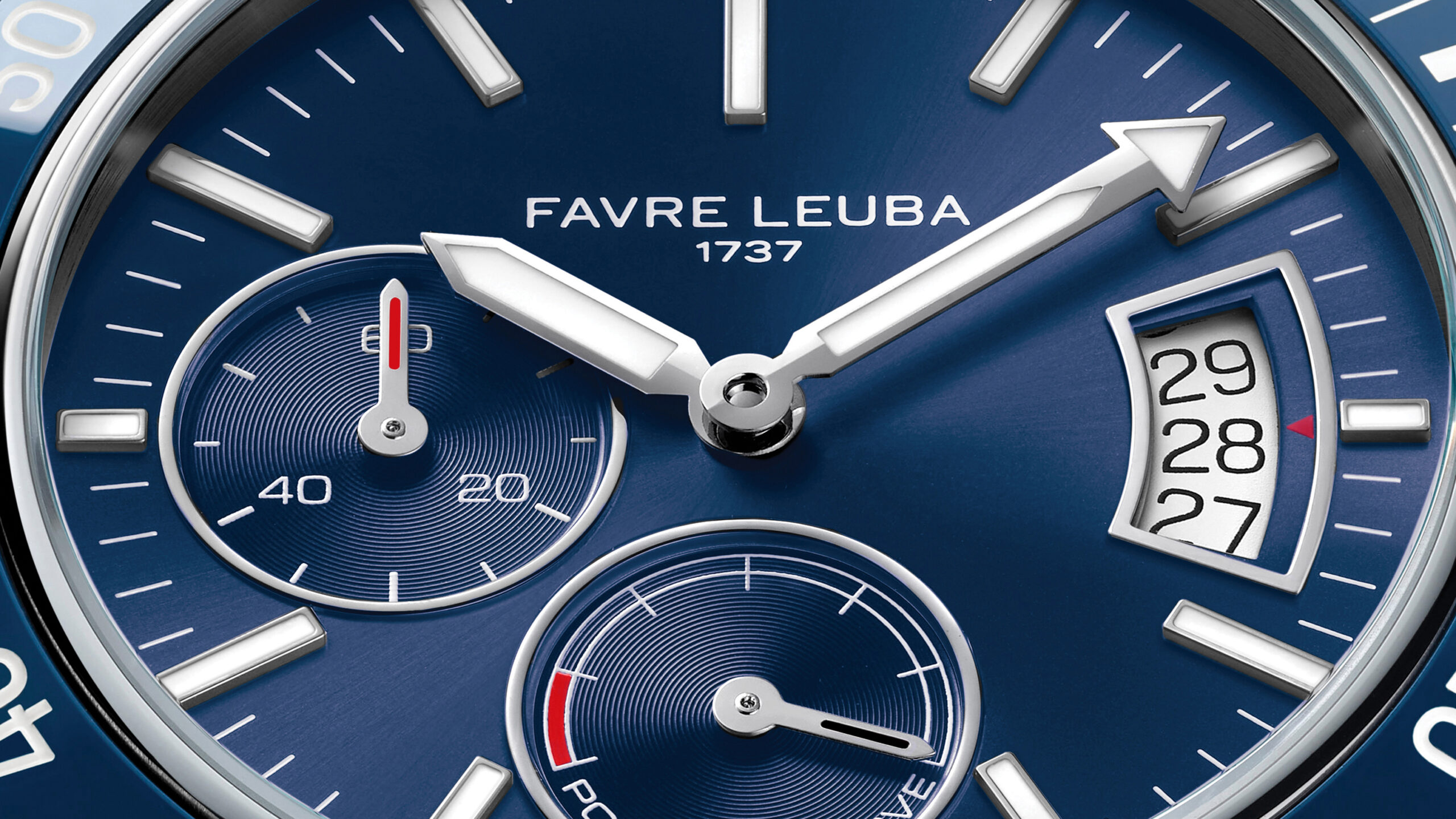 Favre Leuba Deep Raider Power Reserve Blue 40 mm Ref. 00.20310.109.02.200 – Swiss Automatic 300 m Diver - Image 4