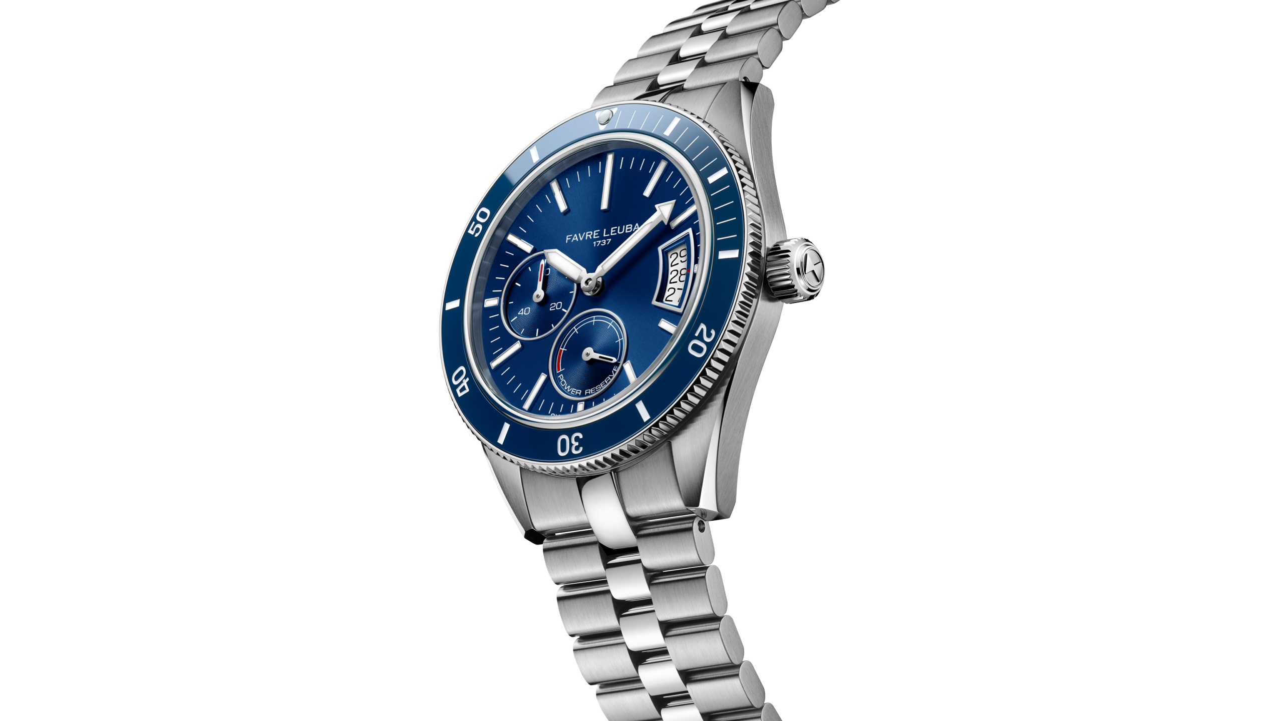 Favre Leuba Deep Raider Power Reserve Blue 40 mm Ref. 00.20310.109.02.200 – Swiss Automatic 300 m Diver - Image 6