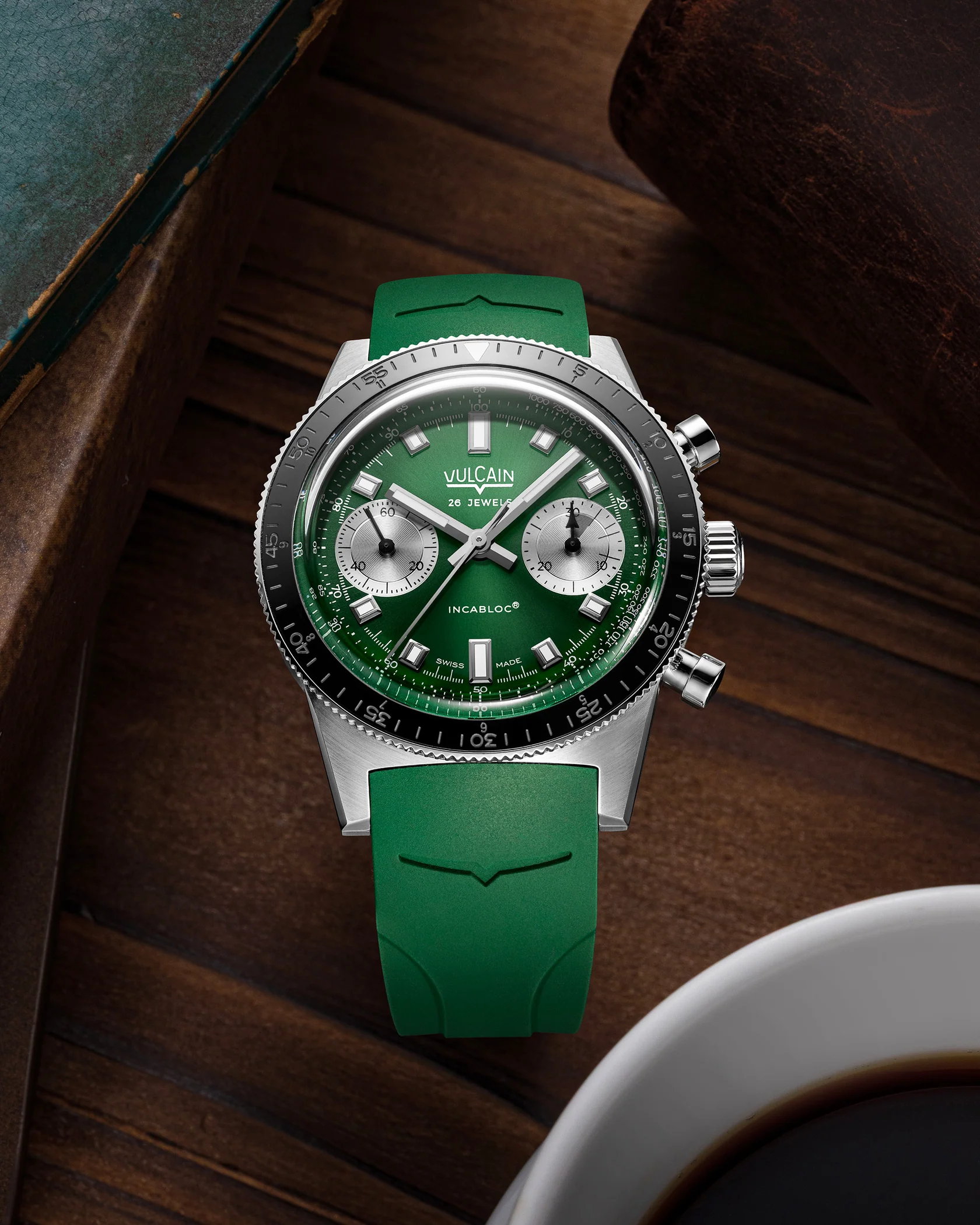 Vulcain Skindiver Chronograph Green 39.7 mm Ref. 590176BK7.BAR253 - Image 5